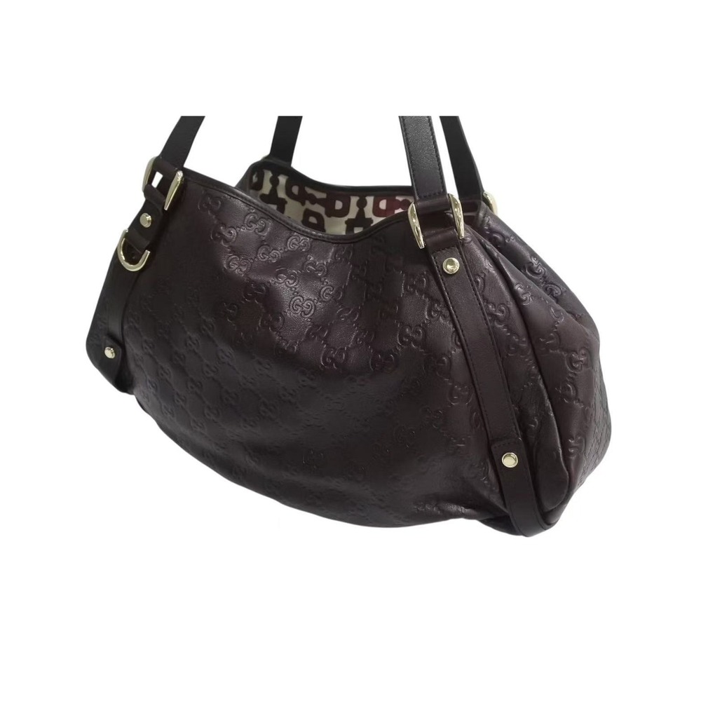 Gucci ssima GG Leather Tote Abbey Brown Bag - Picture 5 of 9
